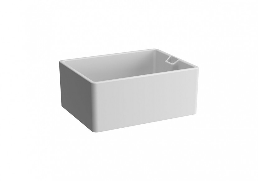 Arkitekt evier cuisine, 59,5 cm, sans plage de robinetterie, avec trop-plein - 5772B003-7200 - Vitra