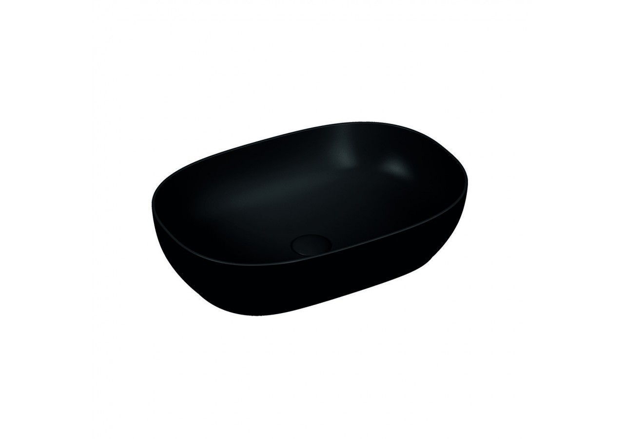 Outline vasque Cerafine,59cm, noir mat, VitrA Clean - 5995B483-0016 - Vitra