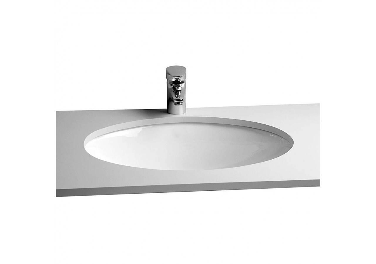 S20 vasque à encastrer par dessous 52 cm, s. plage de robin., avec trop-plein - 6069B003-0012 - Vitra