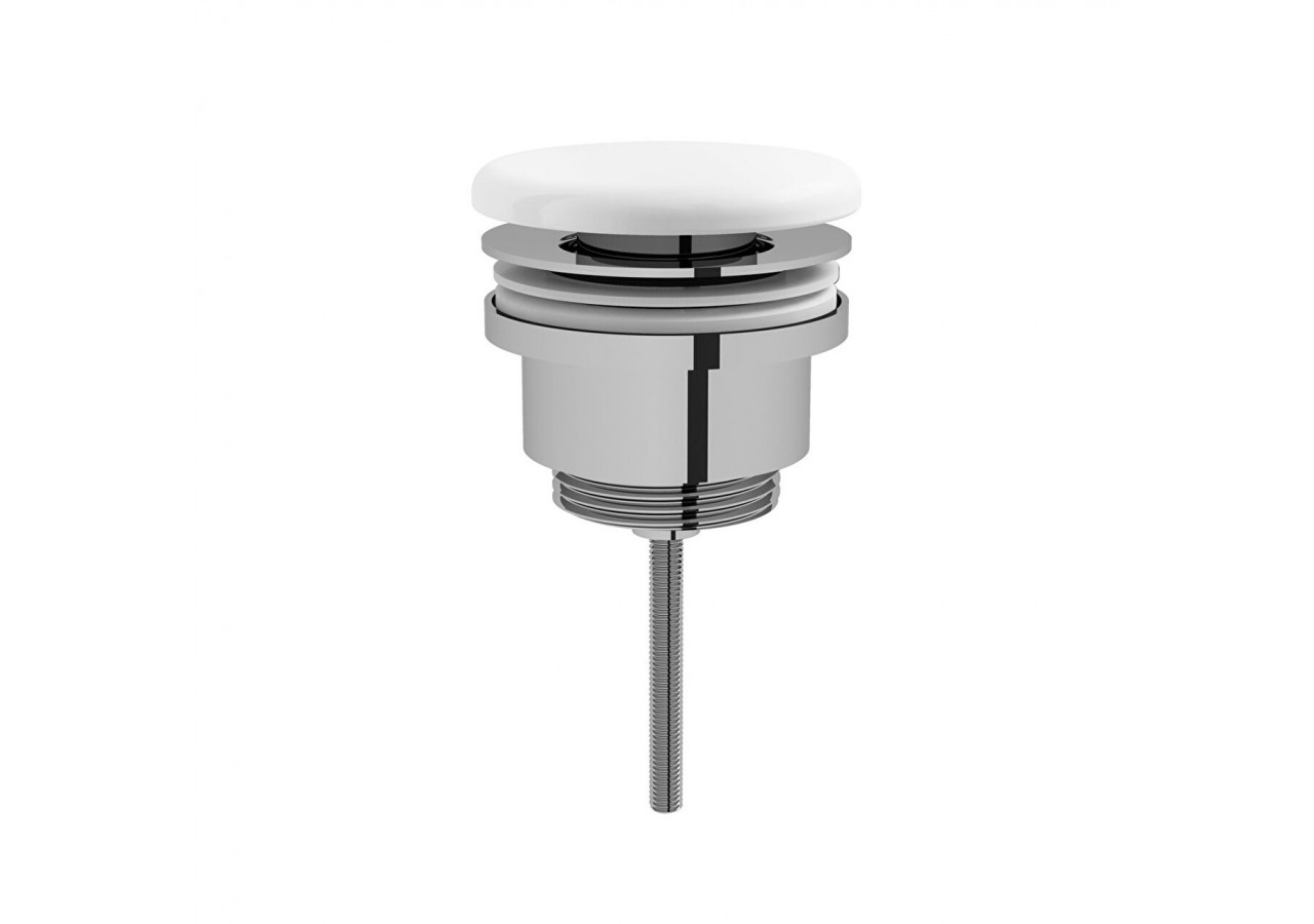 Bonde clic-clac pour lavabos avec trop-plein blanc brillant avec VitrA Clean