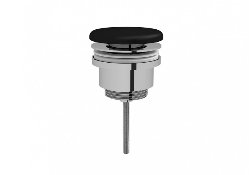 Bonde clic-clac pour lavabos avec trop-plein noir mat avec VitrA Clean