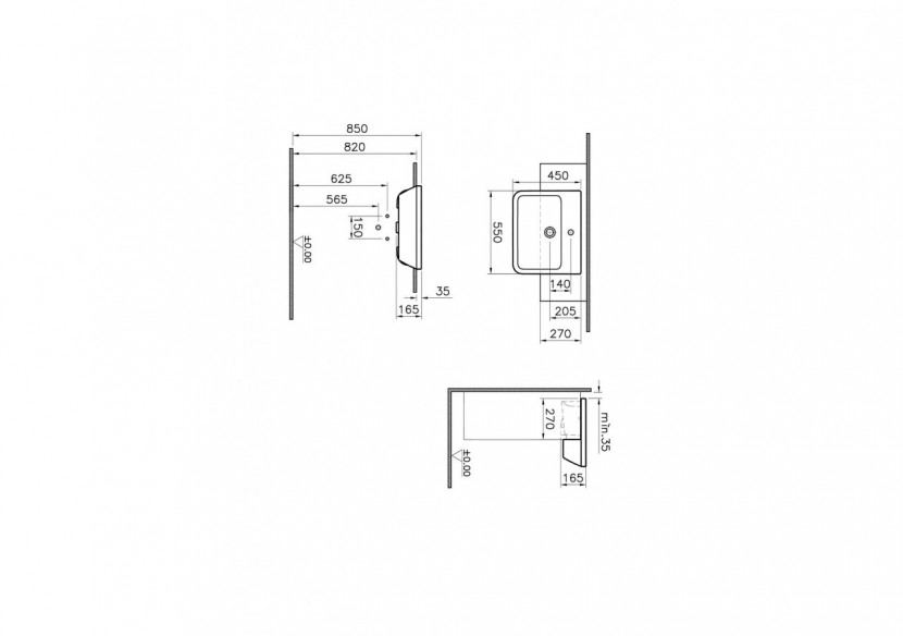 Integra vasque semi-encastrée, 55 cm, avec trou central pour robinet, avec trop-plein - 7069B003-0001 - Vitra Integra vasque semi-encastrée, 55 cm, avec trou central pour robinet, avec trop-plein - 7069B003-0001 - Vitra