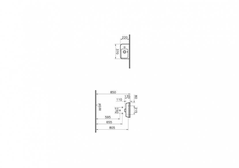 Integra lave-mains, trou de robinet à gauche, bac à droite, mural, avec trop-plein - 7090L003-0028 - Vitra Integra lave-mains, trou de robinet à gauche, bac à droite, mural, avec trop-plein - 7090L003-0028 - Vitra