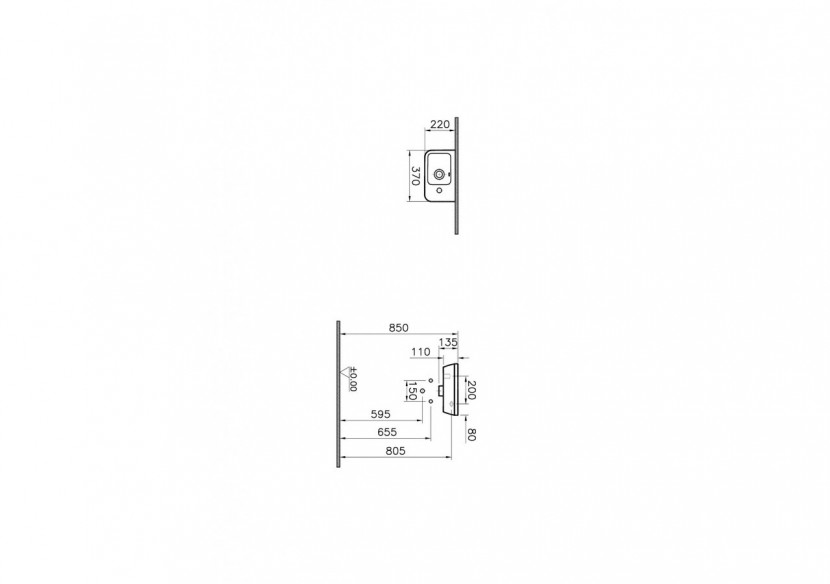 Integra lave-mains, trou de robinet à droite, bac à gauche, mural, avec trop-plein - 7091L003-0029 - Vitra