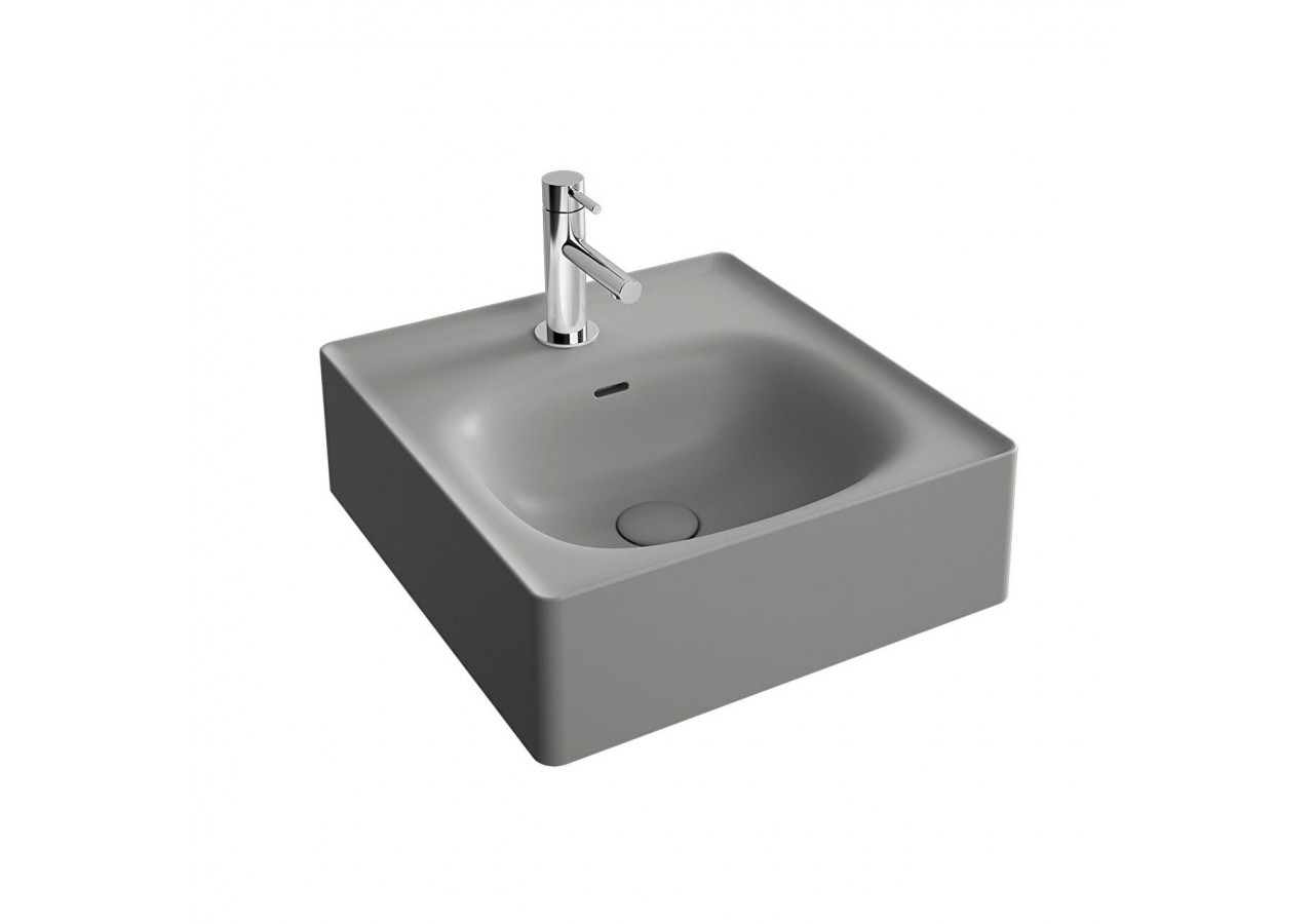 Equal lavabo, 40 cm, gris pierre mat - 7240B476-0001 - Vitra