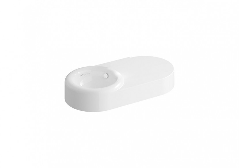 Liquid Lavabo sans trou de robinet, avec trou de trop-plein, 80 cm Blanc - 7314B403-0012 - Vitra