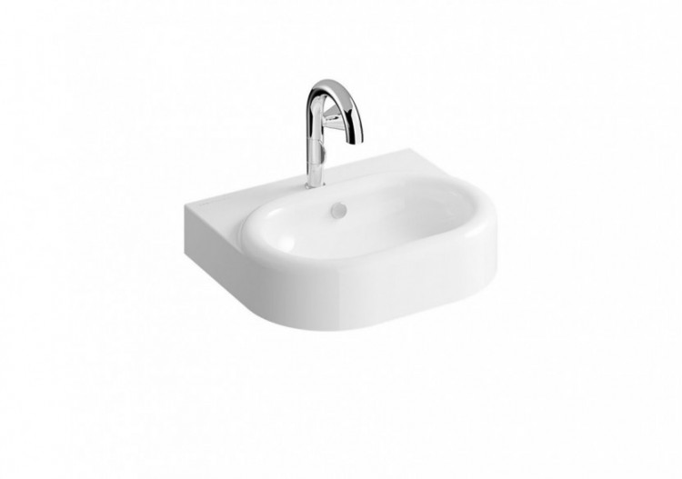 Liquid, lavabo avec trou de robinet, avec trop-plein, 60 cm - 7316B403-0001 - Vitra