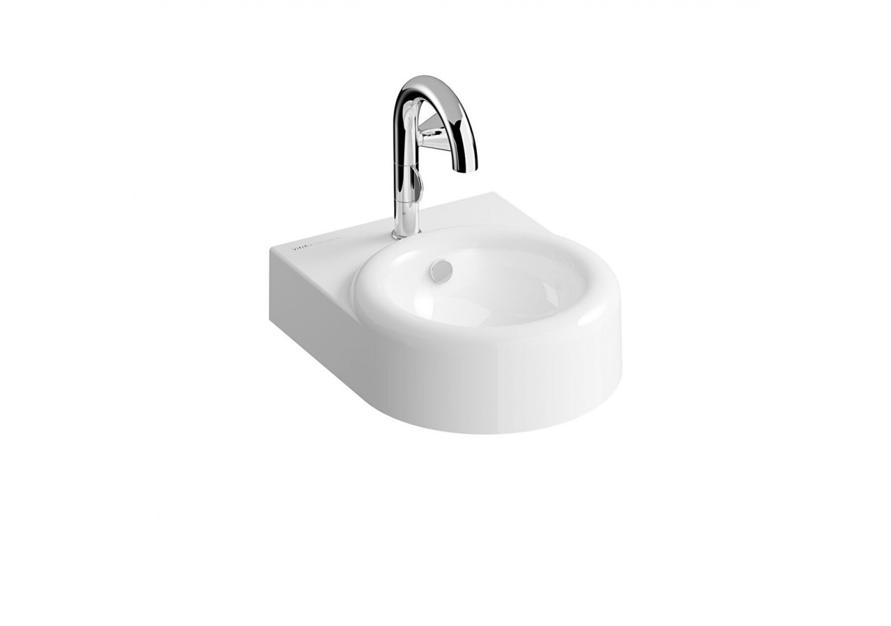 Liquid, lavabo Avec trou de robinet, avec trop-plein, 40 cm - 7317B403-0001 - Vitra