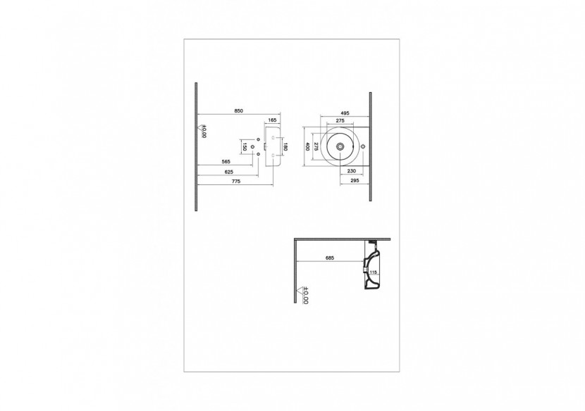 Liquid, lavabo Avec trou de robinet, avec trop-plein, 40 cm - 7317B403-0001 - Vitra