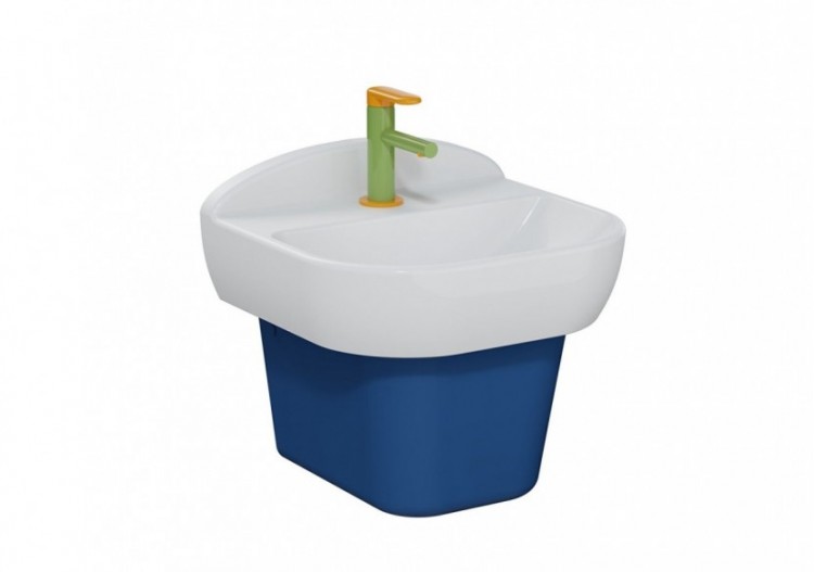 Sento Kids lavabo, 45 cm, sans trop-plein, blanc - 7350B003-0041 - Vitra