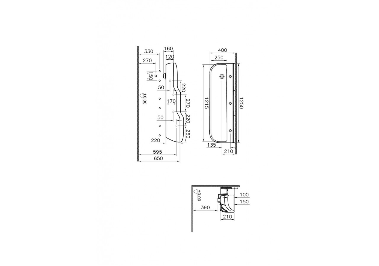 Sento Kids lavabo double, 125 cm, 3 hauteurs, sans trop-plein, blanc - 7352B003-1741 - Vitra