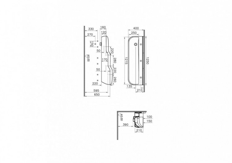Sento Kids lavabo double, 125 cm, 3 hauteurs, avec trop-plein, blanc - 7352B003-1742 - Vitra 2
