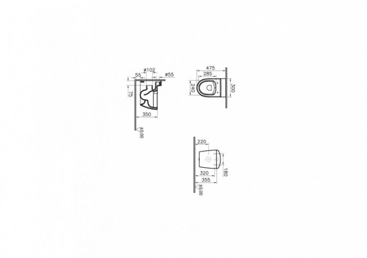 Sento Kids WC suspendu sans bride (Smooth Flush) - 7360B003-0075 - Vitra 2
