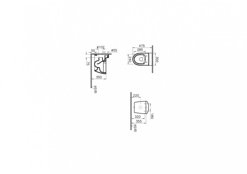 Sento Kids WC suspendu sans bride (Smooth Flush) - 7360B003-0075 - Vitra