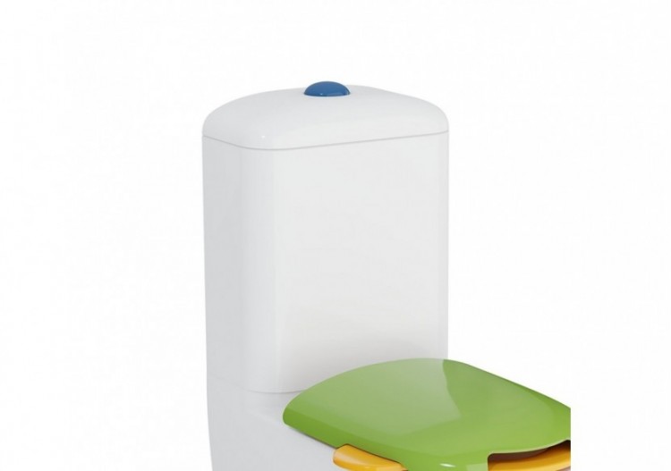 Sento Kids réservoir de chasse d'eau en céramique, raccordement au bas - 7363B003-5723 - Vitra