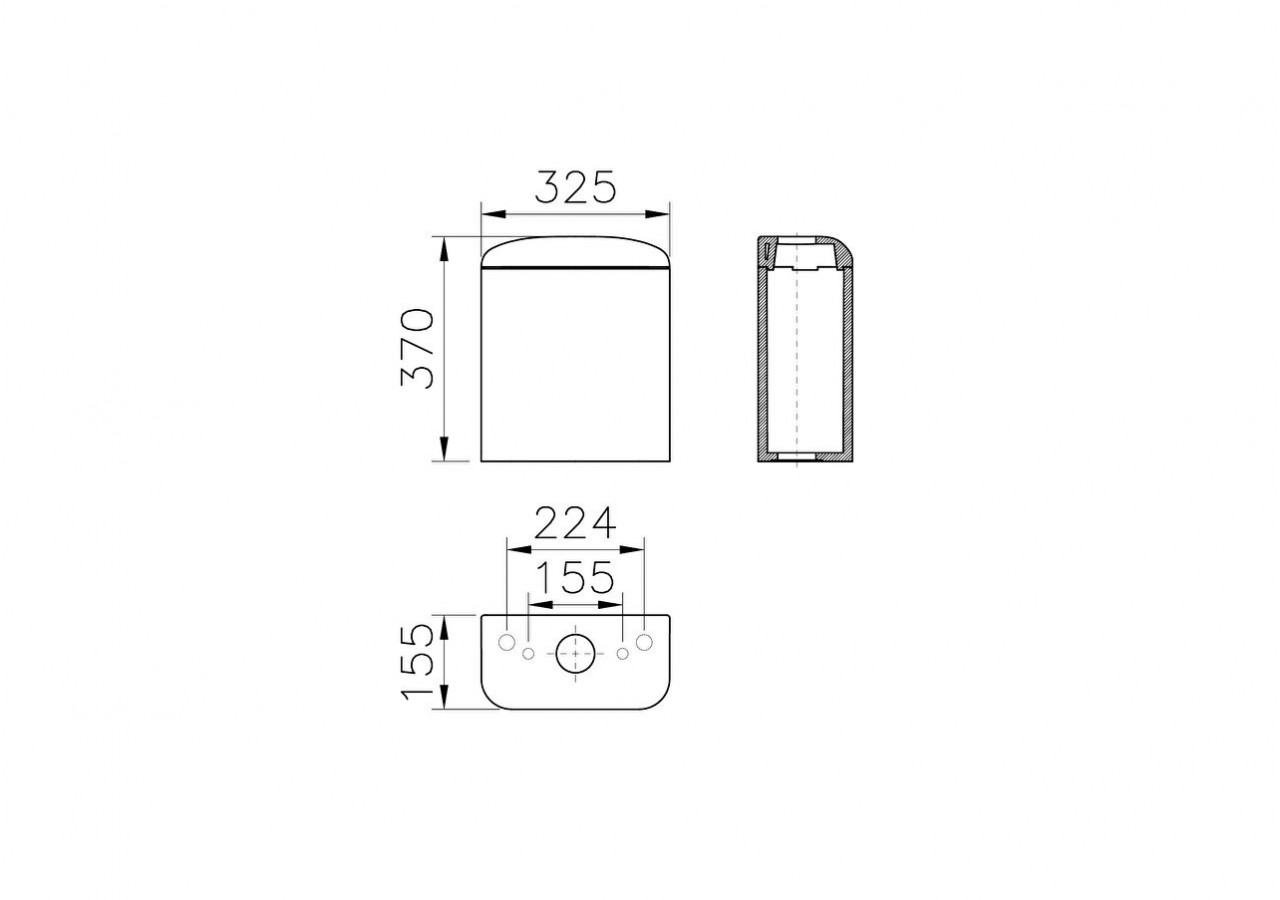 Sento Kids réservoir de chasse d'eau en céramique, raccordement au bas - 7363B003-5723 - Vitra