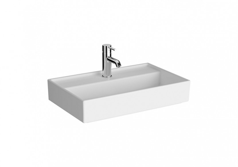 Lavabo compact, 60x38 cm 1 trou de robinet, sans trou de trop-plein - 7401B003-0041 - Vitra