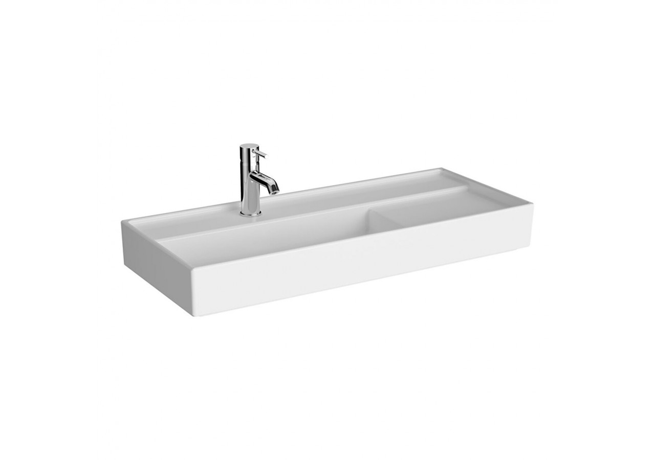 Lavabo compact, 90x38 cm 1 trou de robinet, sans trou de trop-plein - 7402B003-0041 - Vitra