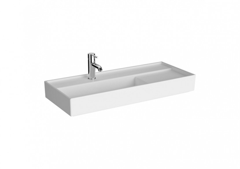 Lavabo compact, 90x38 cm 1 trou de robinet, sans trou de trop-plein - 7402B003-0041 - Vitra