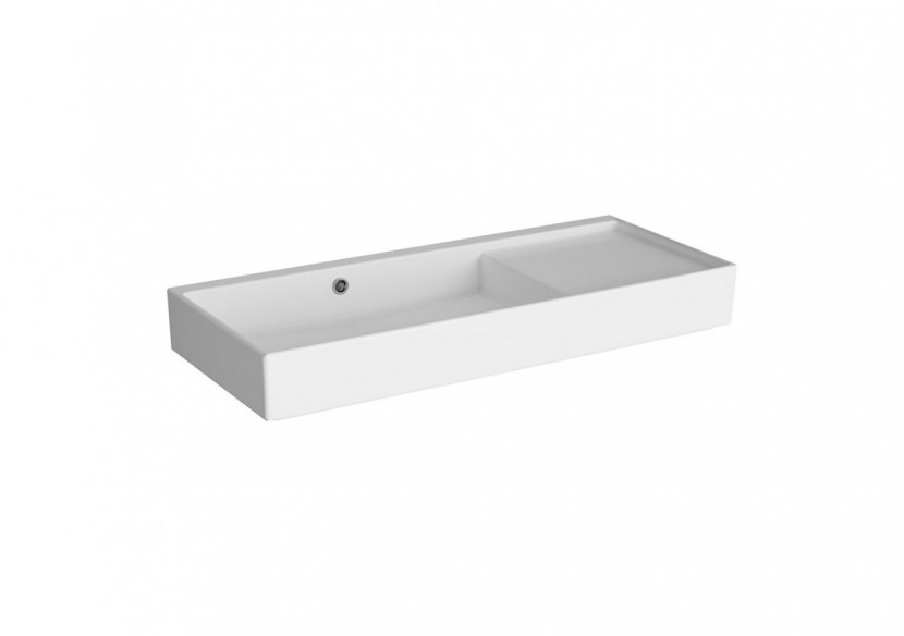 Lavabo compact, 90x38 sans trou de robinet, avec trou de trop-plein - 7405B003-0012 - Vitra