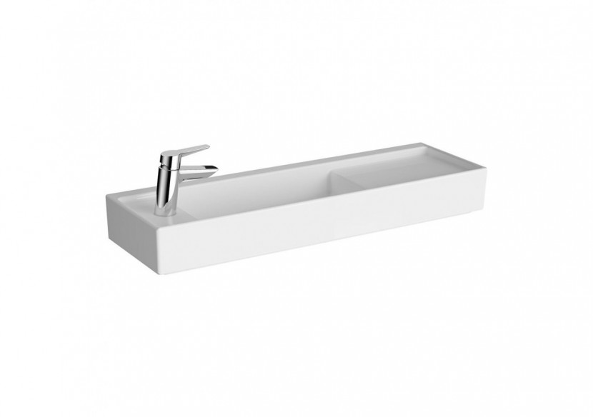 Lavabo compact, 90x28 cm 1 trou de robinet à gauche, sans trou de trop-plein - 7409B003-0052 - Vitra