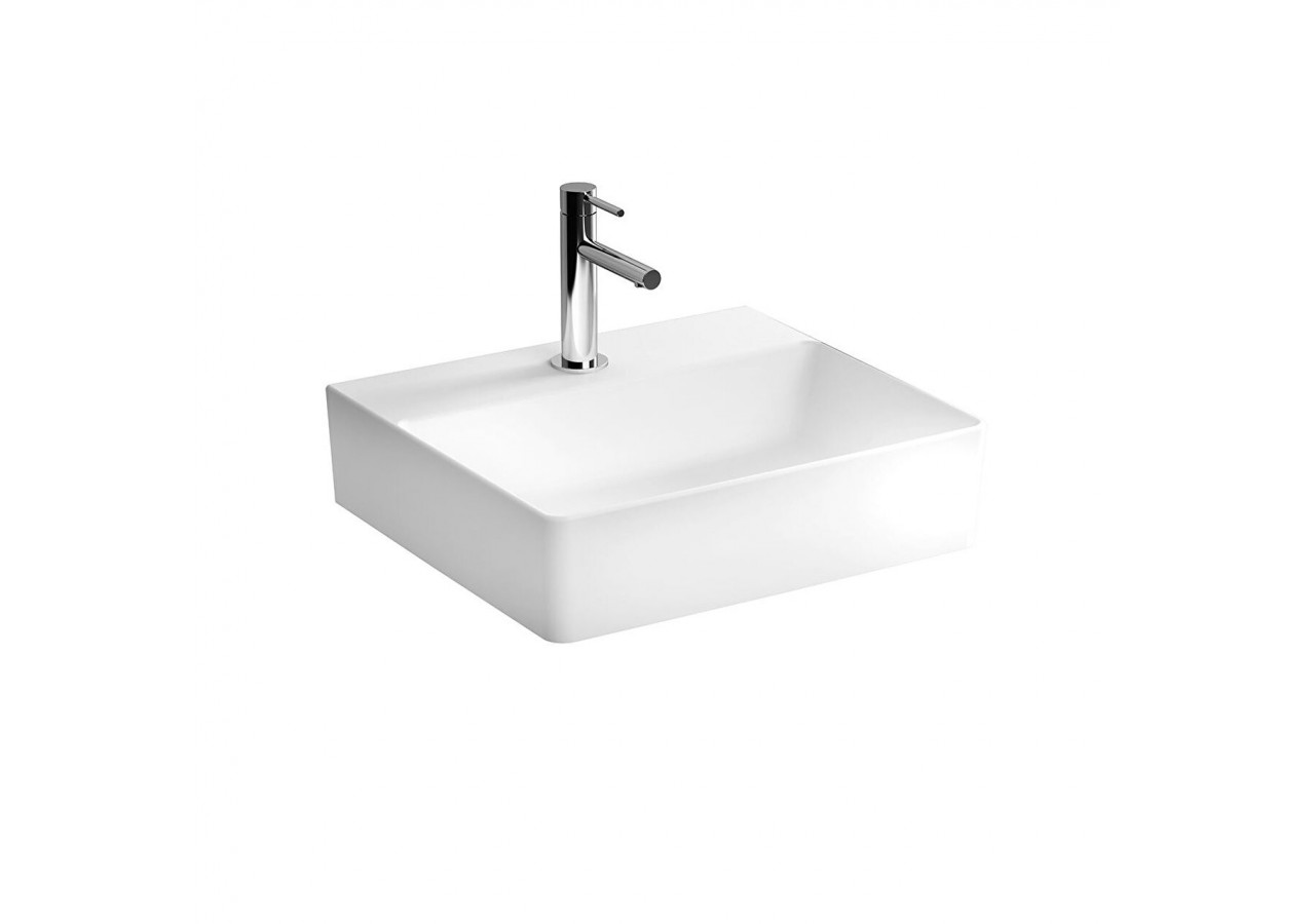 Nuo lavabo, 50 cm, 1 trou central pour robinet, sans trop-plein, mural - 7431B003-0041 - Vitra