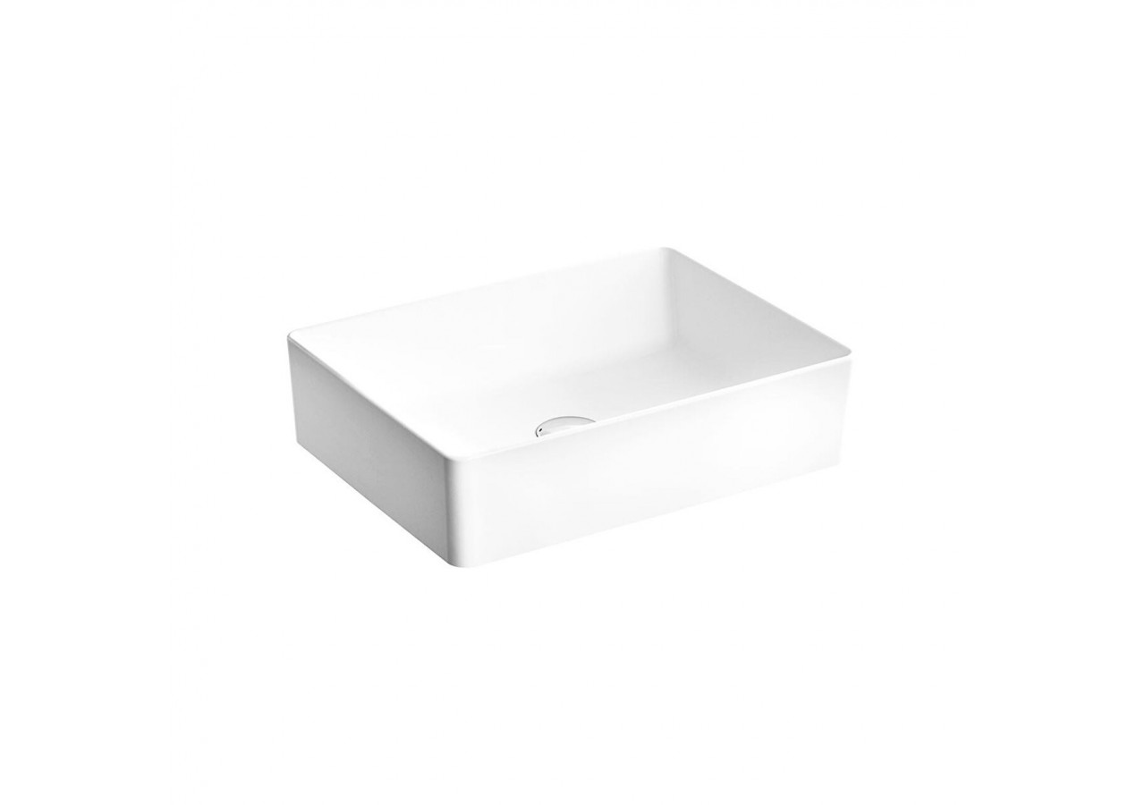 Nuo vasque, 50 cm, rectangulaire, sans trop-plein, sans plage de robinetterie - 7436B003-0016 - Vitra