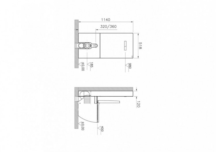 Vitrus réservoir caché en verre, pour WC à poser, blanc - 770-1760-01 - Vitra 2