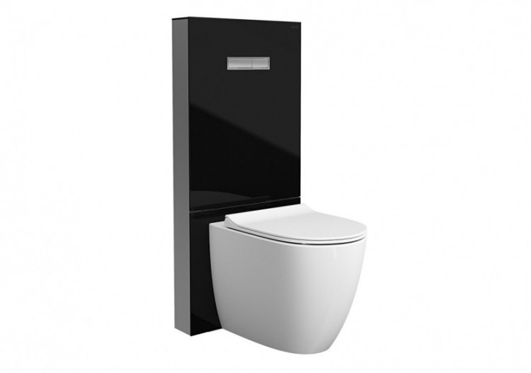 Vitrus réservoir caché en verre, pour WC à poser, noir - 770-1761-01 - Vitra