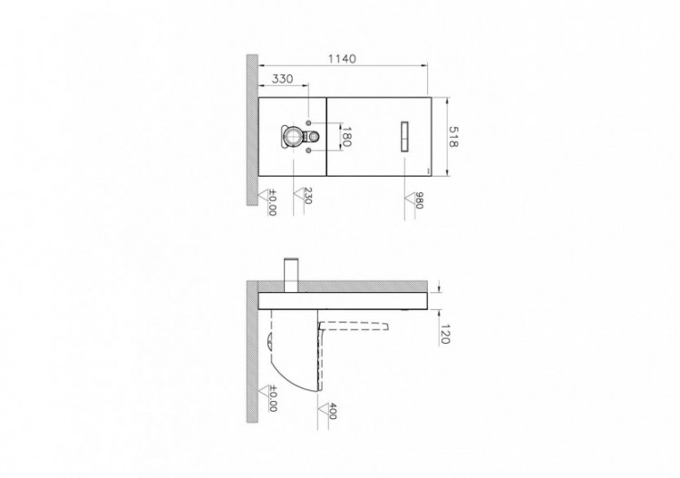 Vitrus réservoir caché en verre, pour WC suspendu, blanc - 770-5760-01 - Vitra 2