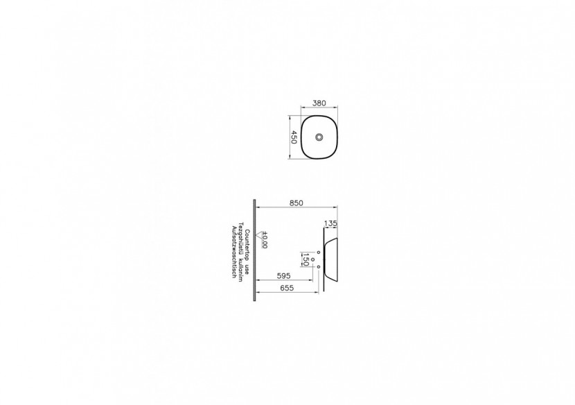 Plural vasque bas, VitrA Clean, terre rouge mat - 7810B477-0016 - Vitra