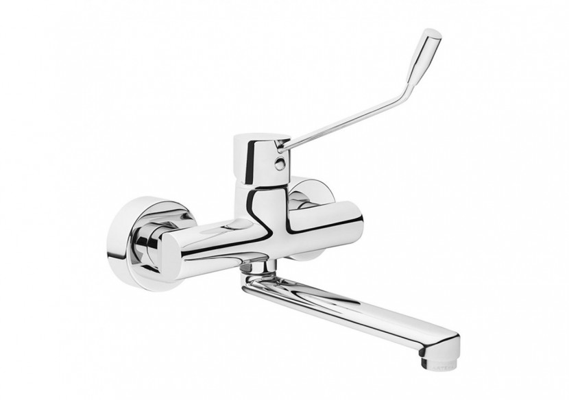 AquaMed mitigeur lavabo mural Prise en main accessible - Surface chromée - Montage mural -A42311WSA-Vitra