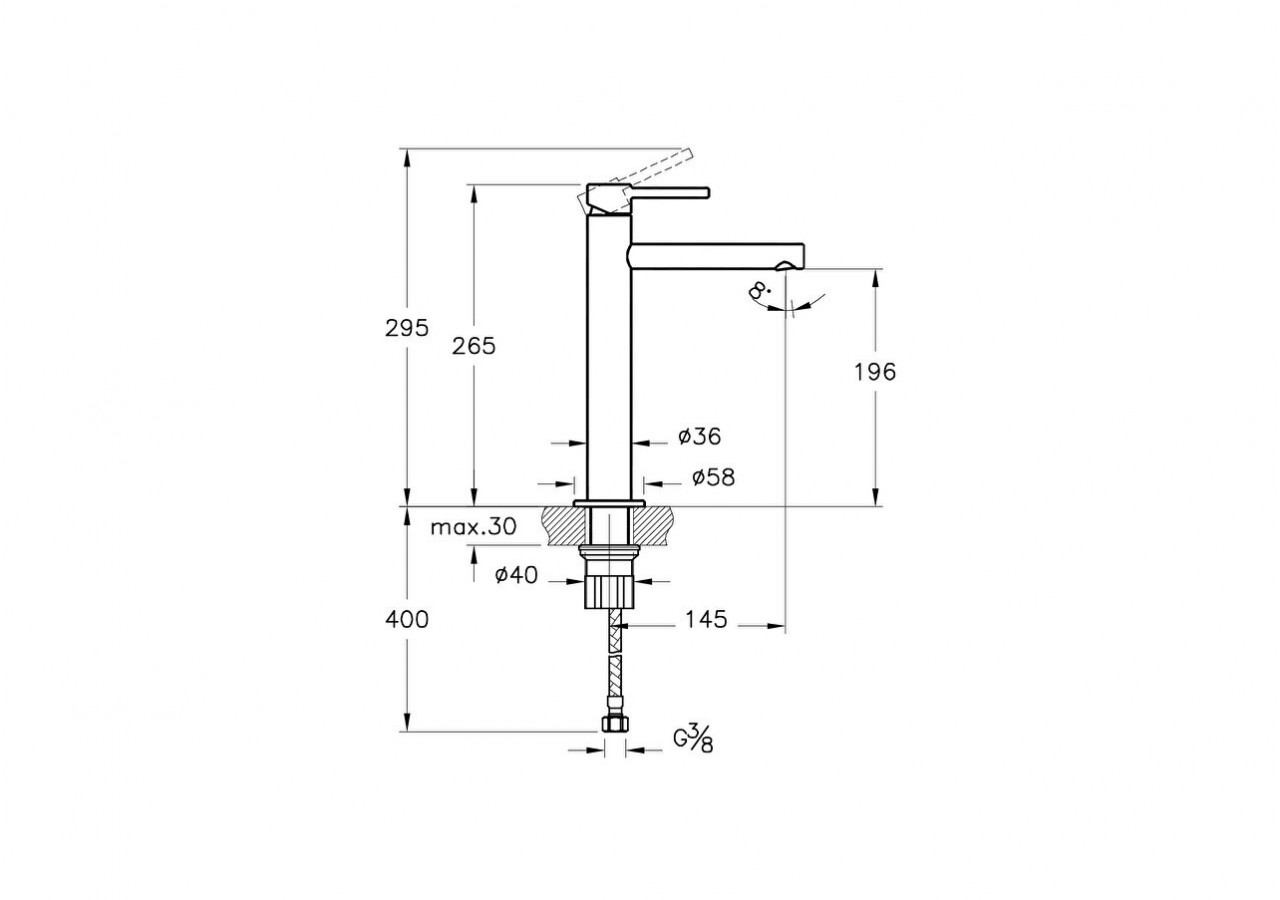 Origin mitigeur pour vasques à poser, surface nickel brossée - A4255734 - Vitra