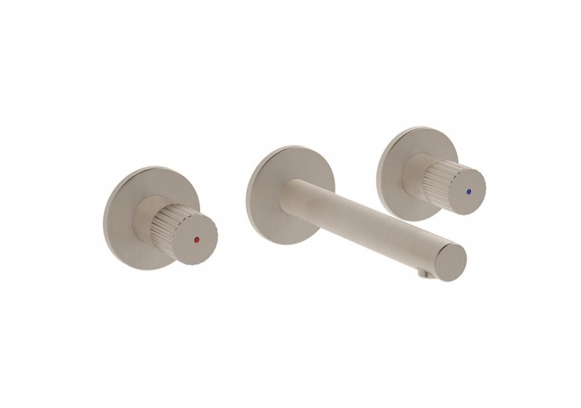 Origin mitigeur lavabo à encastrer, 3 rosaces, surface nickel brossée - A4258234 - Vitra