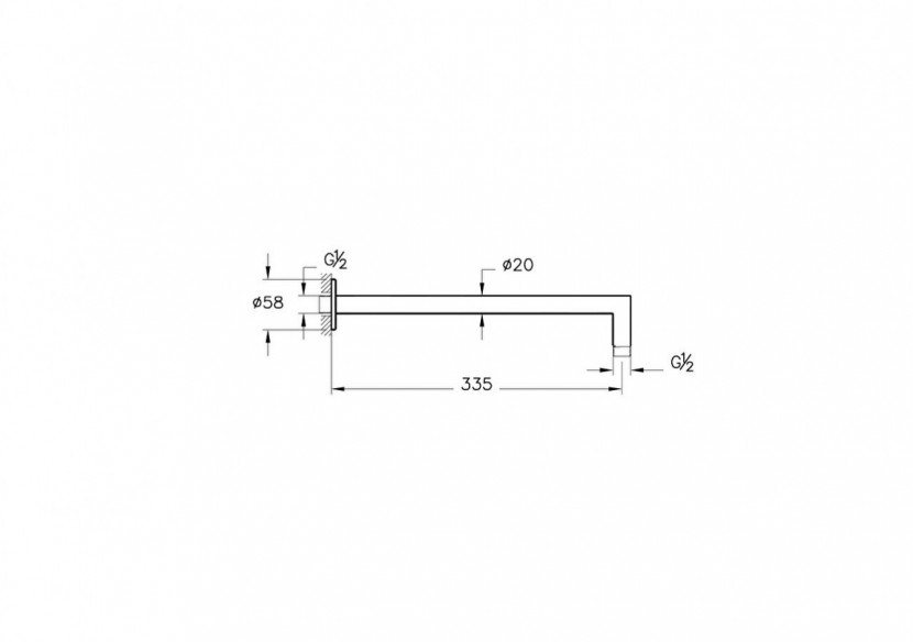 Origin tuyau de raccordement 90°, mural, surface chromée - A42631 - Vitra