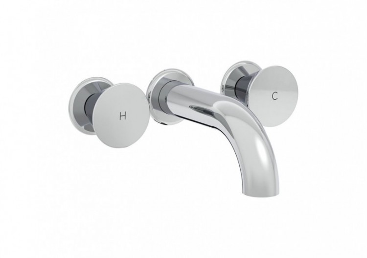 Liquid Mitigeur lavabo intégré court, Chromé, avec partie cachée A40840 Chromé - A42690 - Vitra