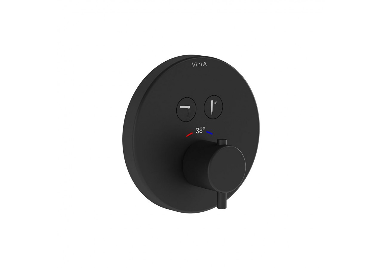 Root Round mitigeur thermostatique 2 voies bain/douche Aquacontrol, façade à encastrer -A4271836EXP-Vitra