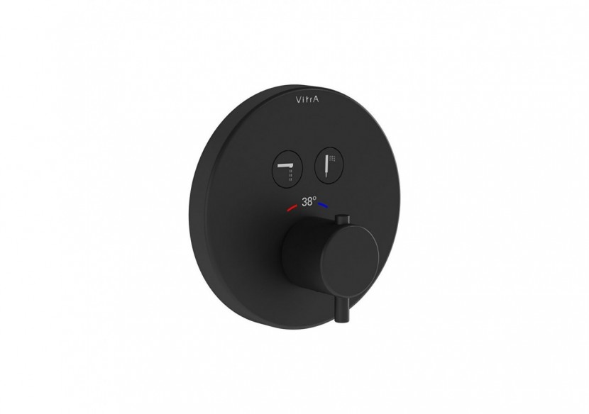 Root Round mitigeur thermostatique 2 voies bain/douche Aquacontrol, façade à encastrer -A4271836EXP-Vitra