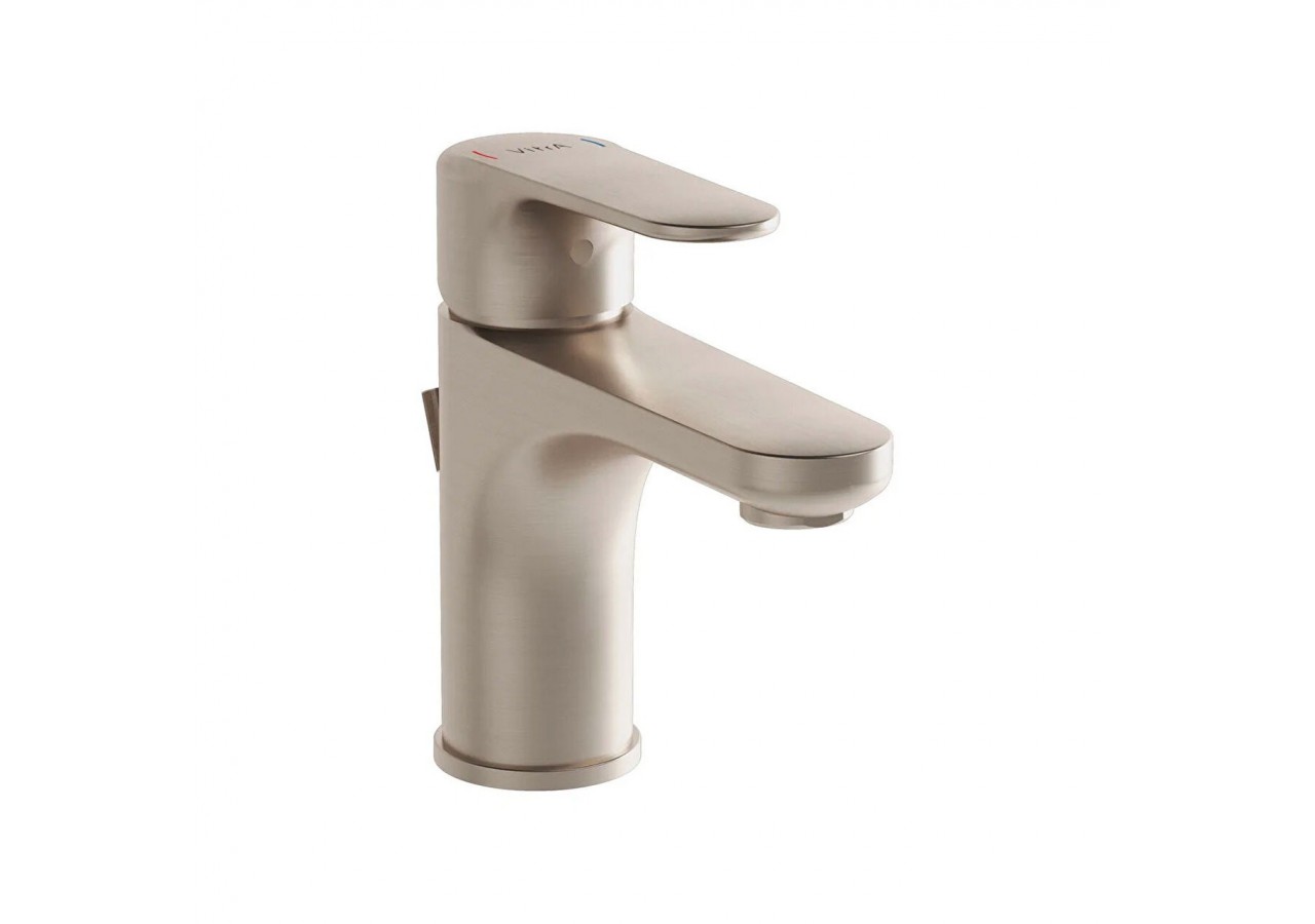 Root Round, Mitigeur de lavabo avec tirette, cartouche C3, nickel brossé - A4272234ENG - Vitra