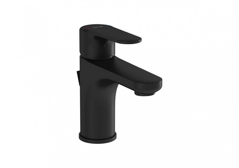 Root Round, Mitigeur de lavabo avec tirette, cartouche C3, noir mat - A4272236ENG - Vitra