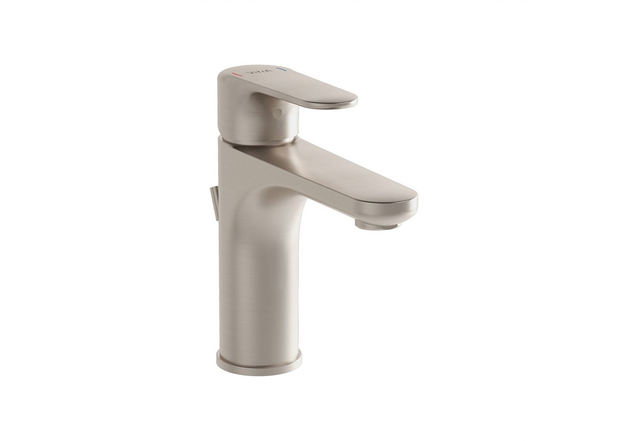 Root Round, Mitigeur de lavabo avec tirette, Medium, cartouche C3, nickel brossé - A4272334ENG - Vitra