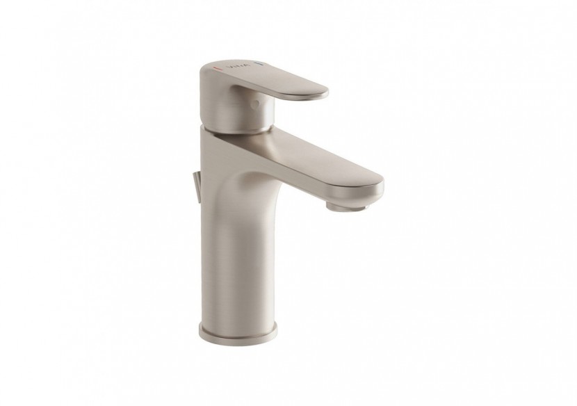 Root Round, Mitigeur de lavabo avec tirette, Medium, cartouche C3, nickel brossé - A4272334ENG - Vitra