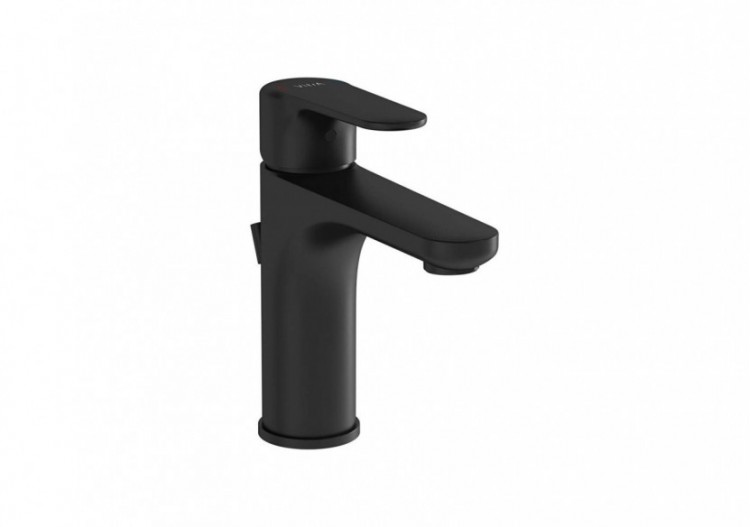Root Round, Mitigeur de lavabo avec tirette, Medium, cartouche C3, noir mat - A4272336ENG - Vitra