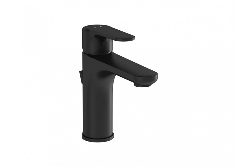 Root Round, Mitigeur de lavabo avec tirette, Medium, cartouche C3, noir mat - A4272336ENG - Vitra