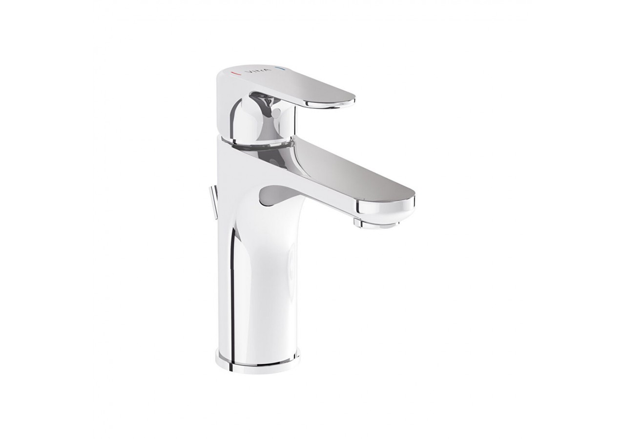 Root Round, Mitigeur de lavabo avec tirette, Medium, cartouche C3, chromé - A42723ENG - Vitra