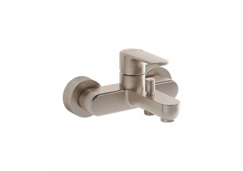 Root Round Mitigeur bain / douche, nickel brossé - A4272534EKF - Vitra