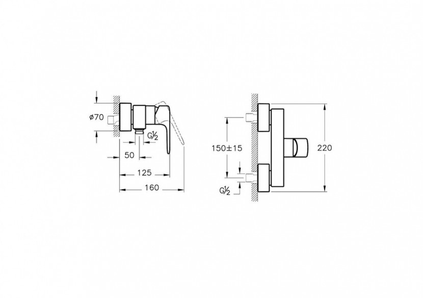 Root Round Mitigeur de douche, nickel brossé - A4272634EKF - Vitra