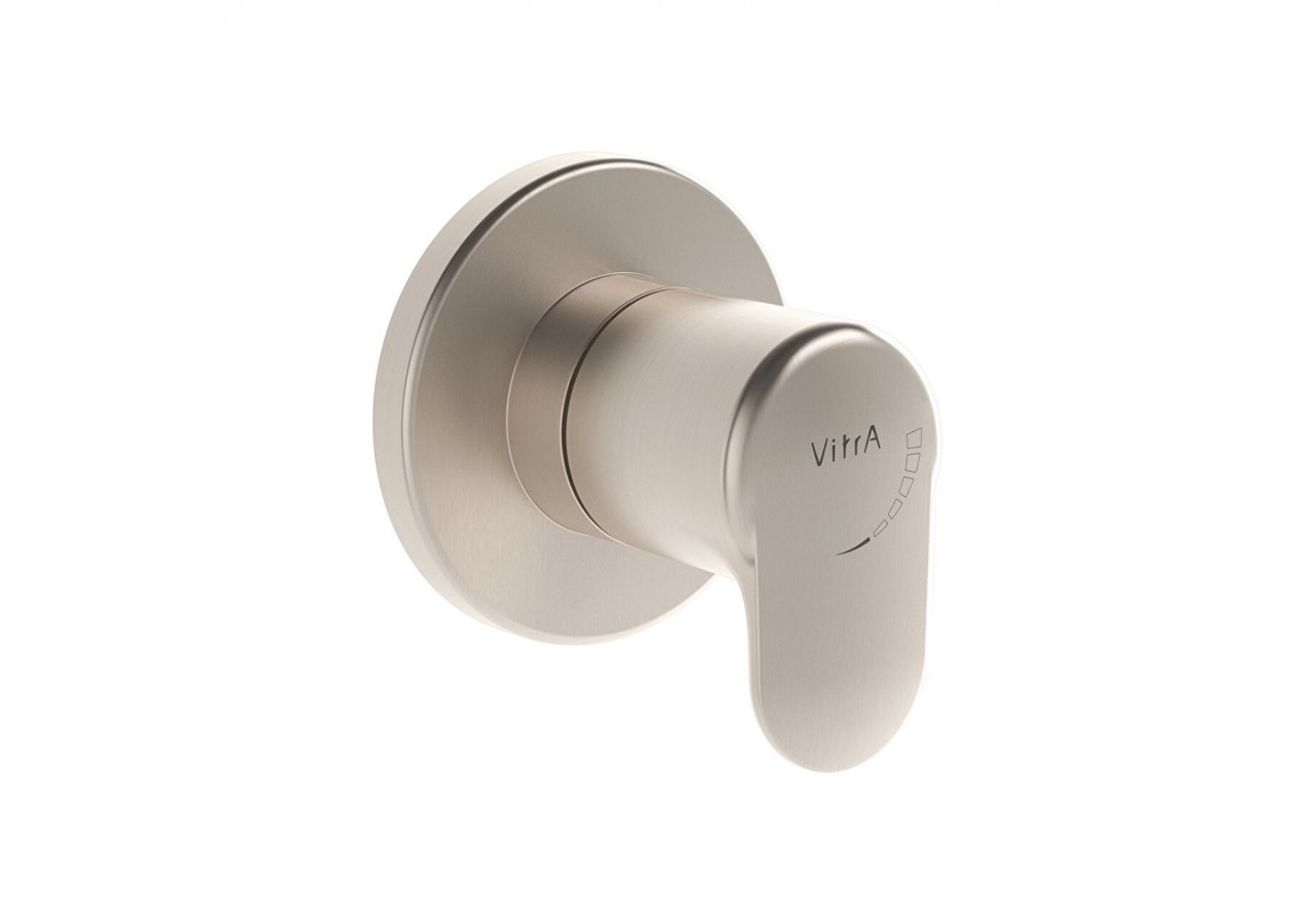 Root Round Robinet d'arrêt encastré-partie visible, nickel brossé - A4273034EXP - Vitra