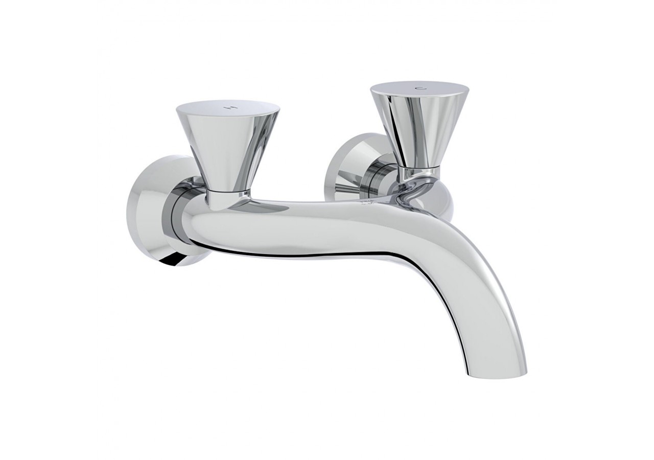 Liquid Mitigeur lavabo mural Chromé Chromé - A42748 - Vitra