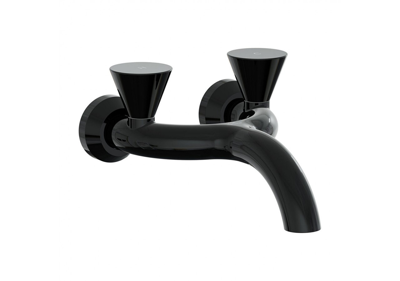 Liquid Mitigeur lavabo mural Noir brillant - A4274839 - Vitra